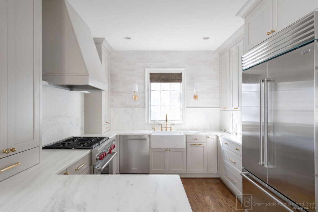 Shaker and Oak – white and white oak farmhouse kitchen remodel by Cherrydale Kitchen and Bath by Top Builders (photo 25)