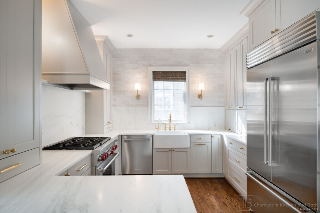 Shaker and Oak – white and white oak farmhouse kitchen remodel by Cherrydale Kitchen and Bath by Top Builders (photo 24)
