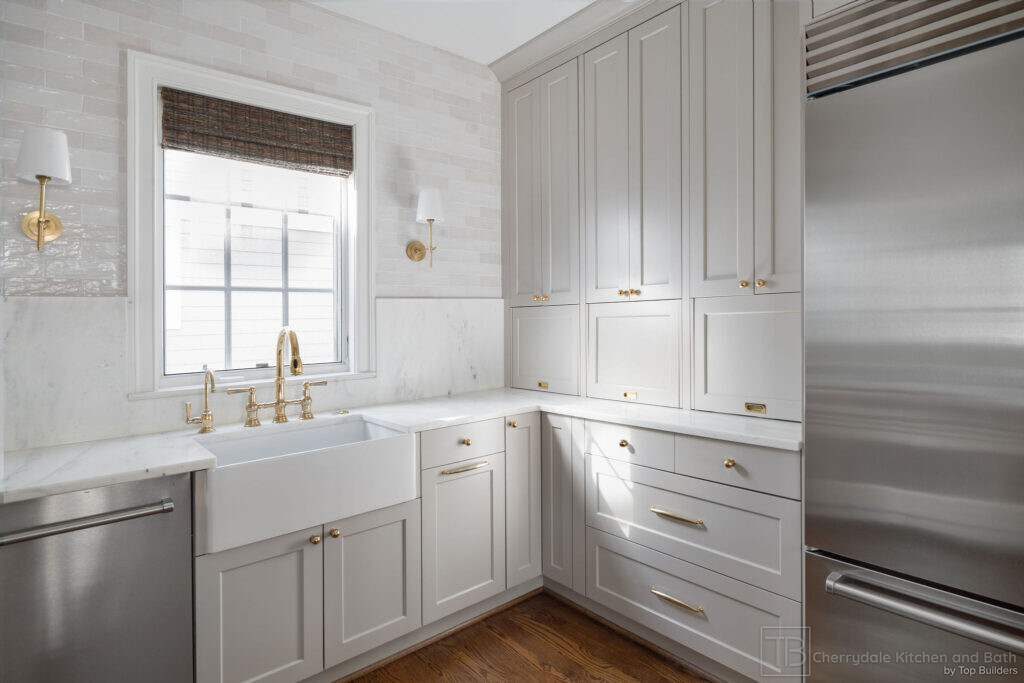 Shaker and Oak – white and white oak farmhouse kitchen remodel by Cherrydale Kitchen and Bath by Top Builders (photo 4)