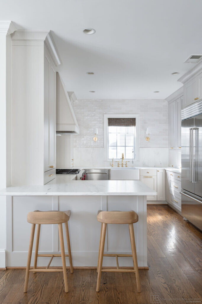 Shaker and Oak – white and white oak farmhouse kitchen remodel by Cherrydale Kitchen and Bath by Top Builders (photo 9)