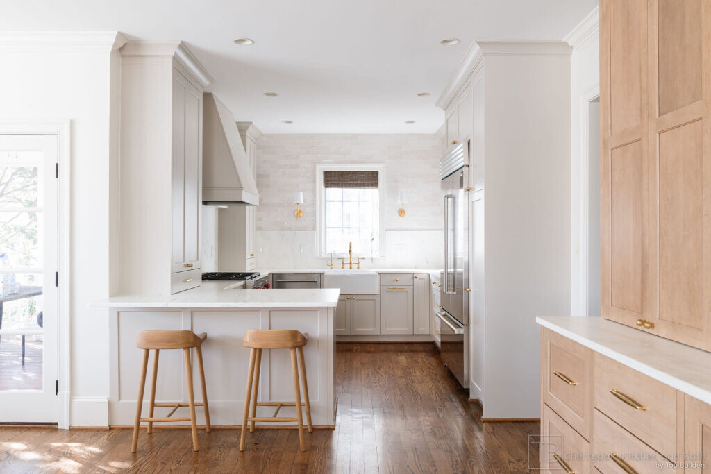Shaker and Oak – white and white oak farmhouse kitchen remodel by Cherrydale Kitchen and Bath by Top Builders (photo 3)