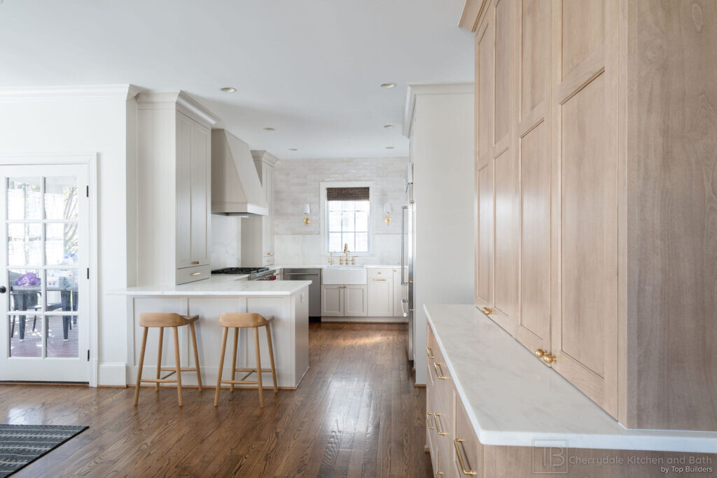Shaker and Oak – white and white oak farmhouse kitchen remodel by Cherrydale Kitchen and Bath by Top Builders (photo 6)