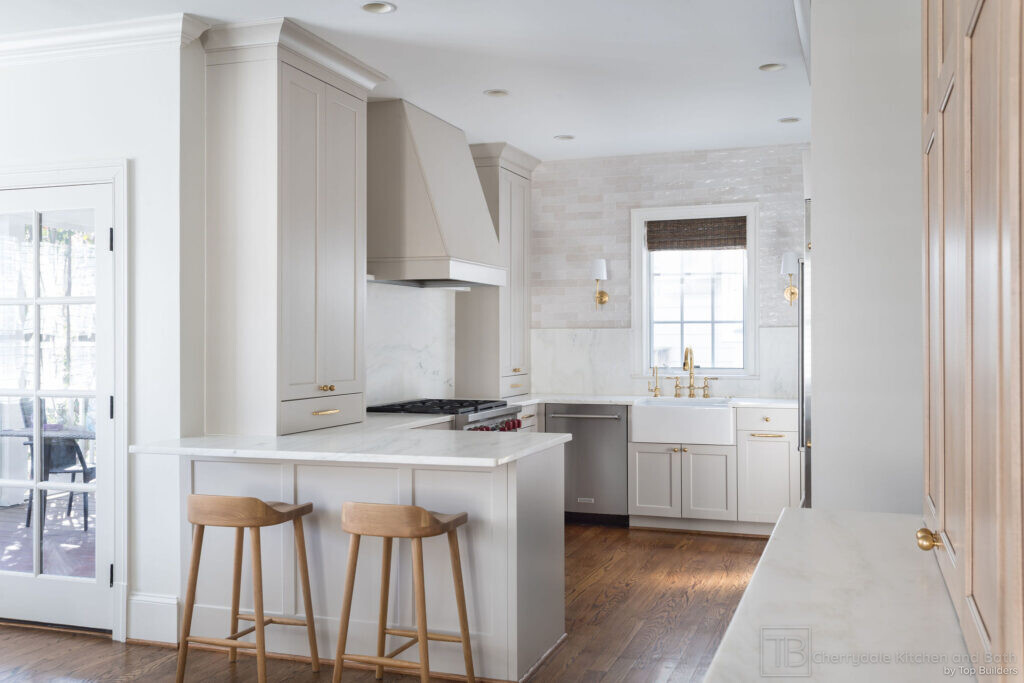 Shaker and Oak – white and white oak farmhouse kitchen remodel by Cherrydale Kitchen and Bath by Top Builders (photo 5)