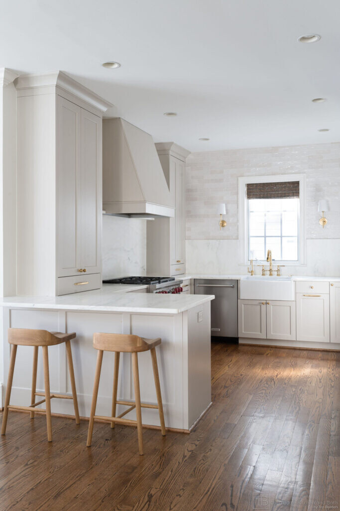 Shaker and Oak – white and white oak farmhouse kitchen remodel by Cherrydale Kitchen and Bath by Top Builders (photo 2)