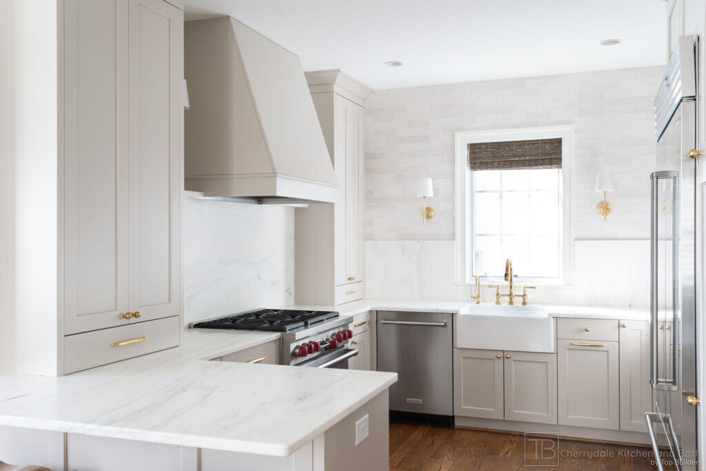 Shaker and Oak – white and white oak farmhouse kitchen remodel by Cherrydale Kitchen and Bath by Top Builders (photo 32)