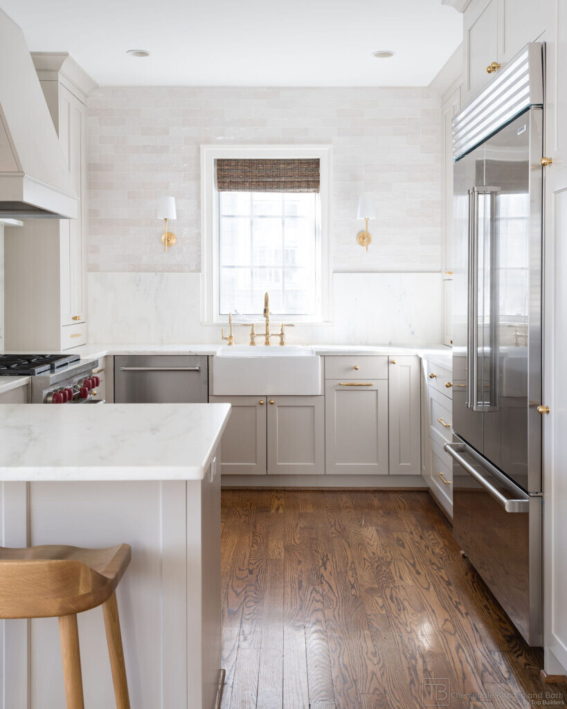 Shaker and Oak – white and white oak farmhouse kitchen remodel by Cherrydale Kitchen and Bath by Top Builders (photo 31)