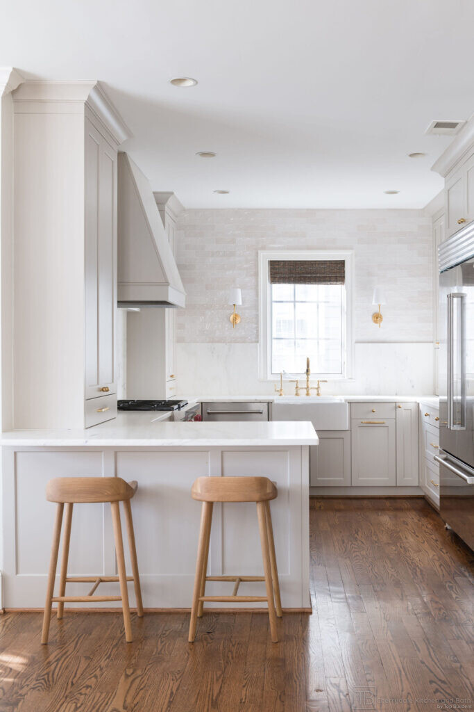 Shaker and Oak – white and white oak farmhouse kitchen remodel by Cherrydale Kitchen and Bath by Top Builders (photo 33)