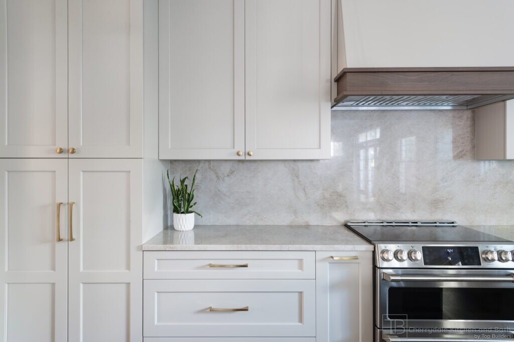 Sage and Brass – gray-green island kitchen remodel by Cherrydale Kitchen and Bath by Top Builders (photo 5)